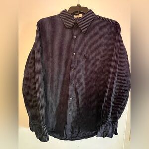 Eighty Eight Black and White Pinstripe Dress Shirt